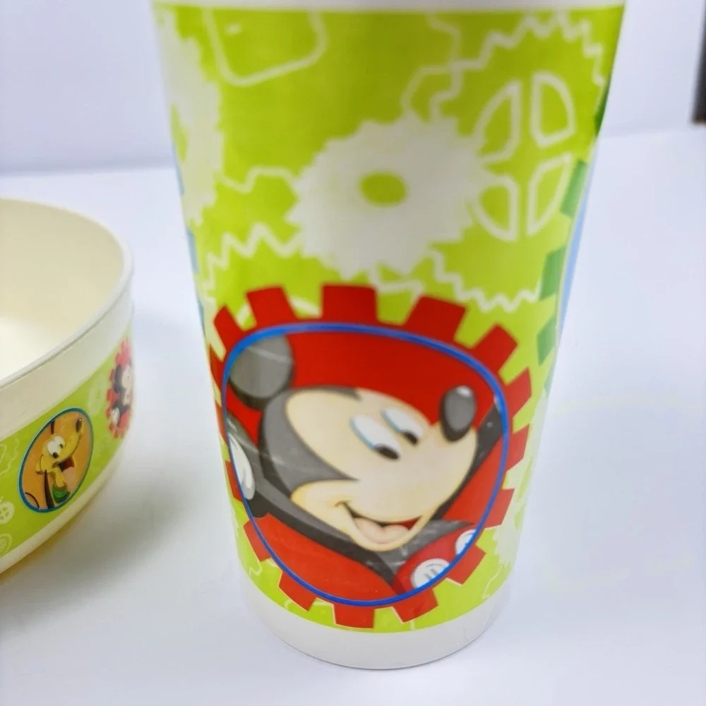 Tupperware Mickey Mouse & Friends Cereal Bowl and Beverage Cup Both‎ With Lids